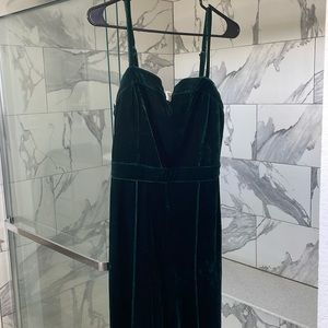 Green velvet jumpsuit